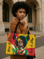 Rise And Slay Premium Leather Handbag QR0XD604