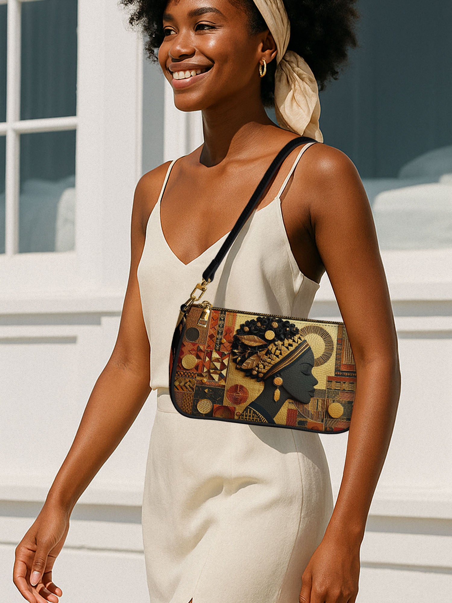 Bold African Classic Zip Pochette QR0XD826