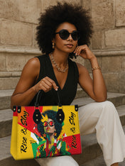 Rise And Slay Premium Leather Handbag QR0XD604