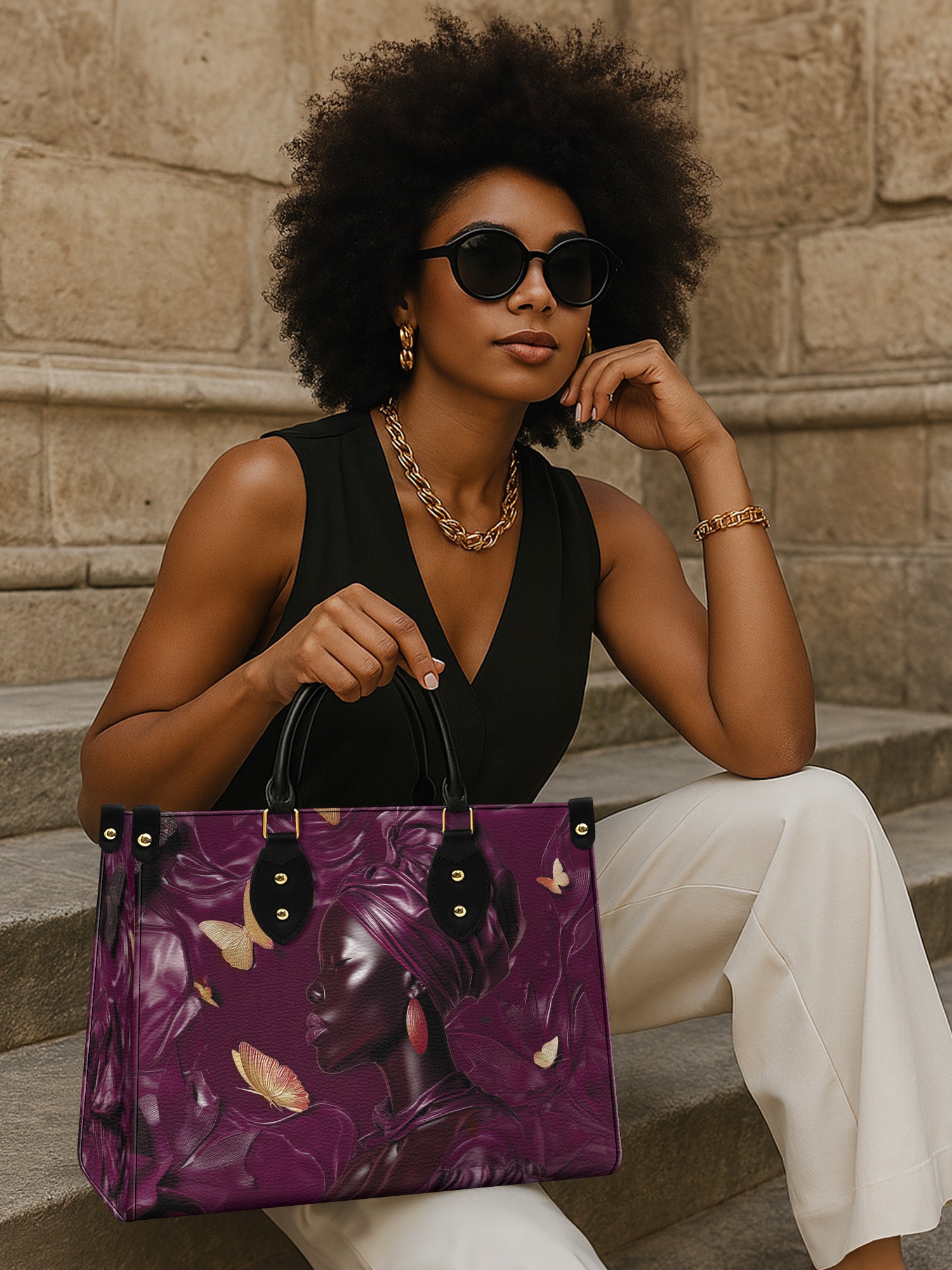 Celeste Wing Premium Leather Handbag QR0XD634