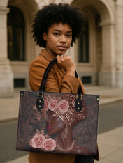 African Allure Premium Leather Handbag QR0XD531