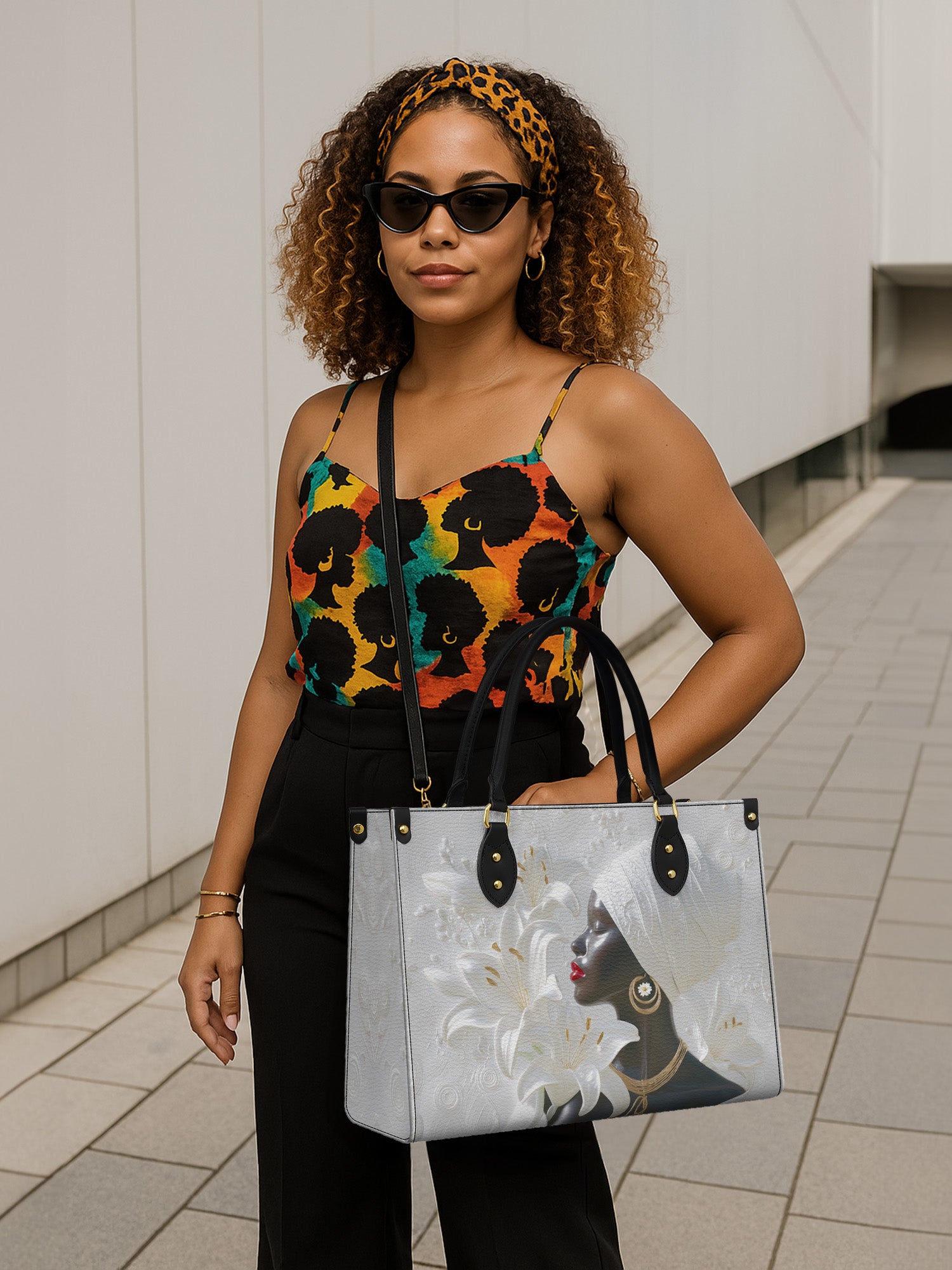 African Aureole Premium Leather Handbag QR0XD532