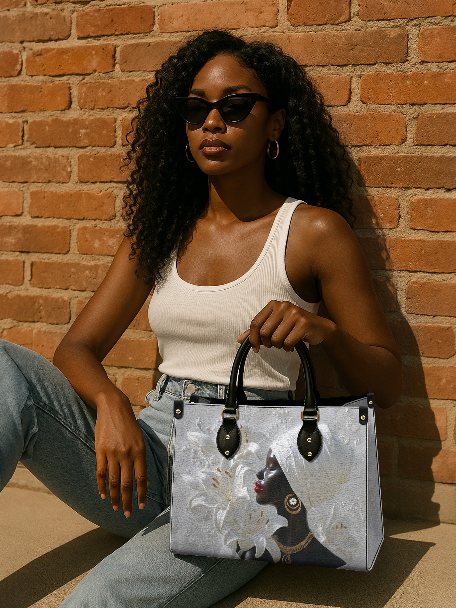 African Aureole Premium Leather Handbag QR0XD532