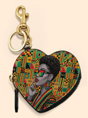 Limited In Grey Heart Coin Pouch Bag Charm QR0XD860