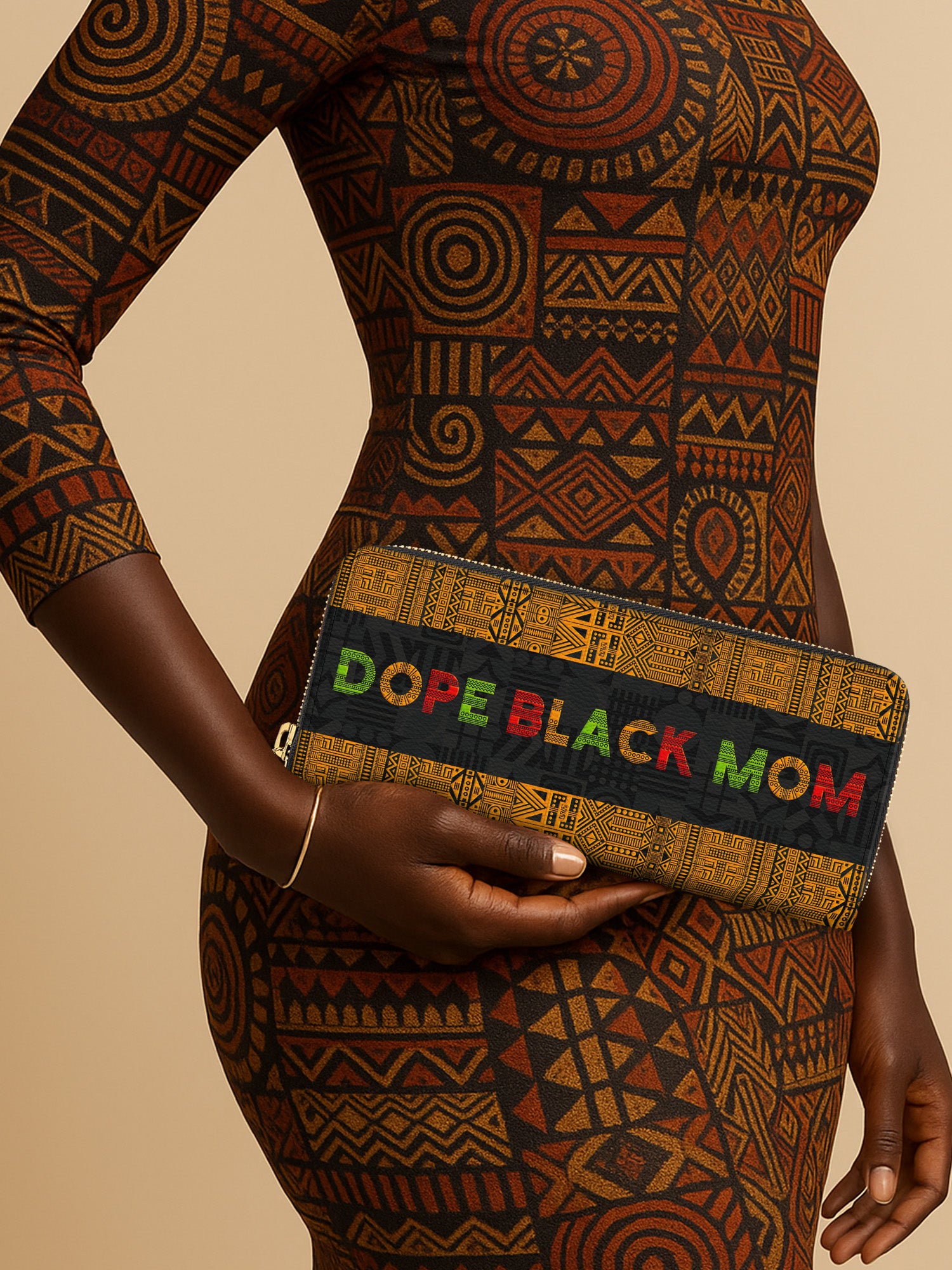 DOPE BLACK MOM Juneteenth Slimline Zippy Wallet QR0XD1033