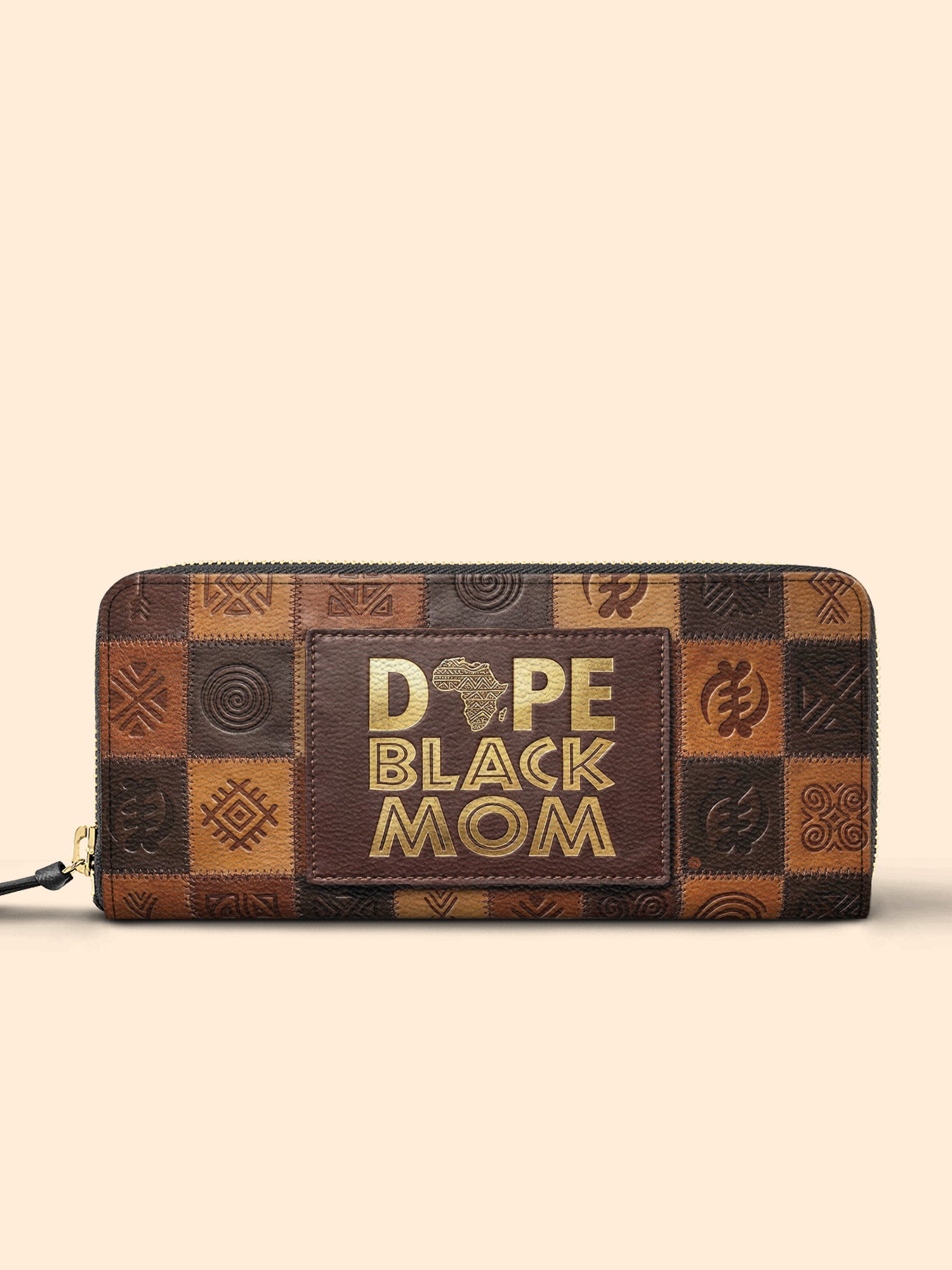 Dope Black Mom Power Slimline Zippy Wallet QR0TV270