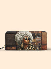 Bronze Leopard Slimline Zippy Wallet QR0TV260