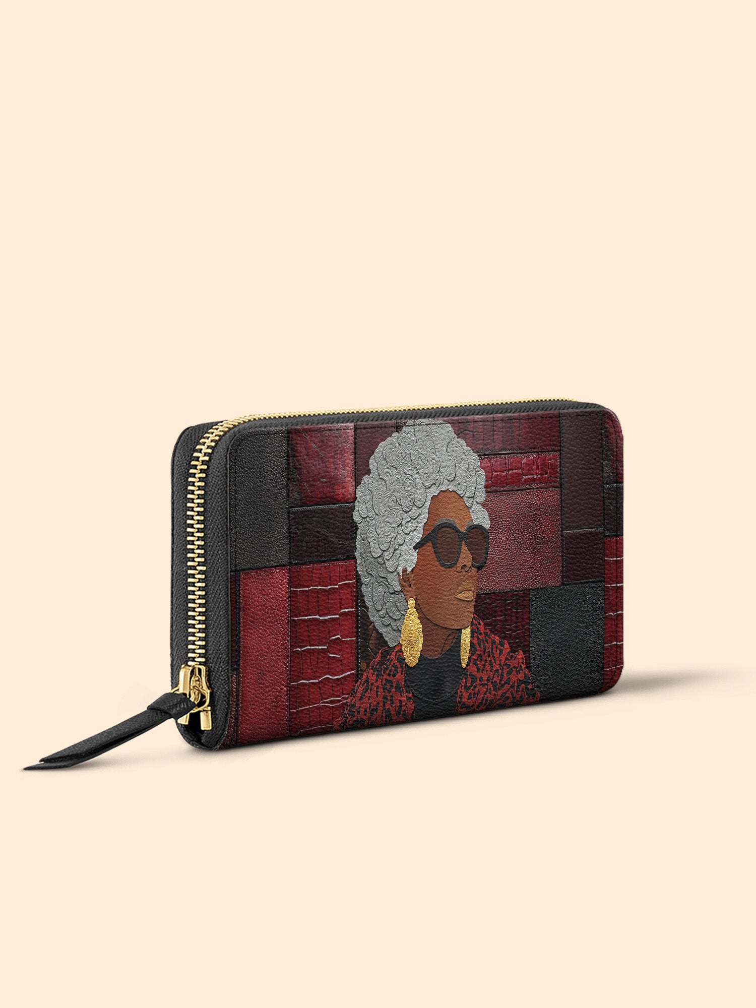 Crimson Elegance Slimline Zippy Wallet QR0TV257