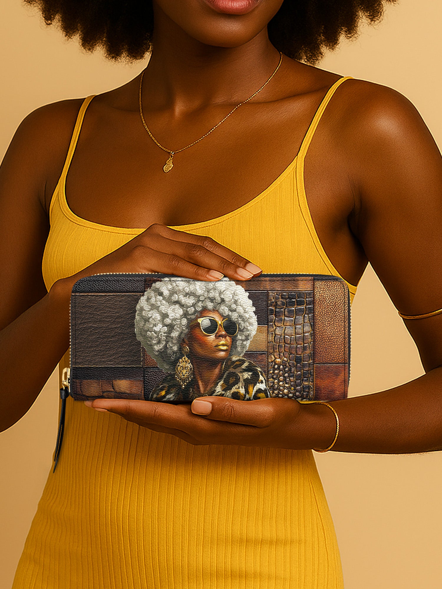 Bronze Leopard Slimline Zippy Wallet QR0TV260