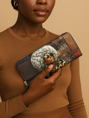 Bronze Leopard Slimline Zippy Wallet QR0TV260