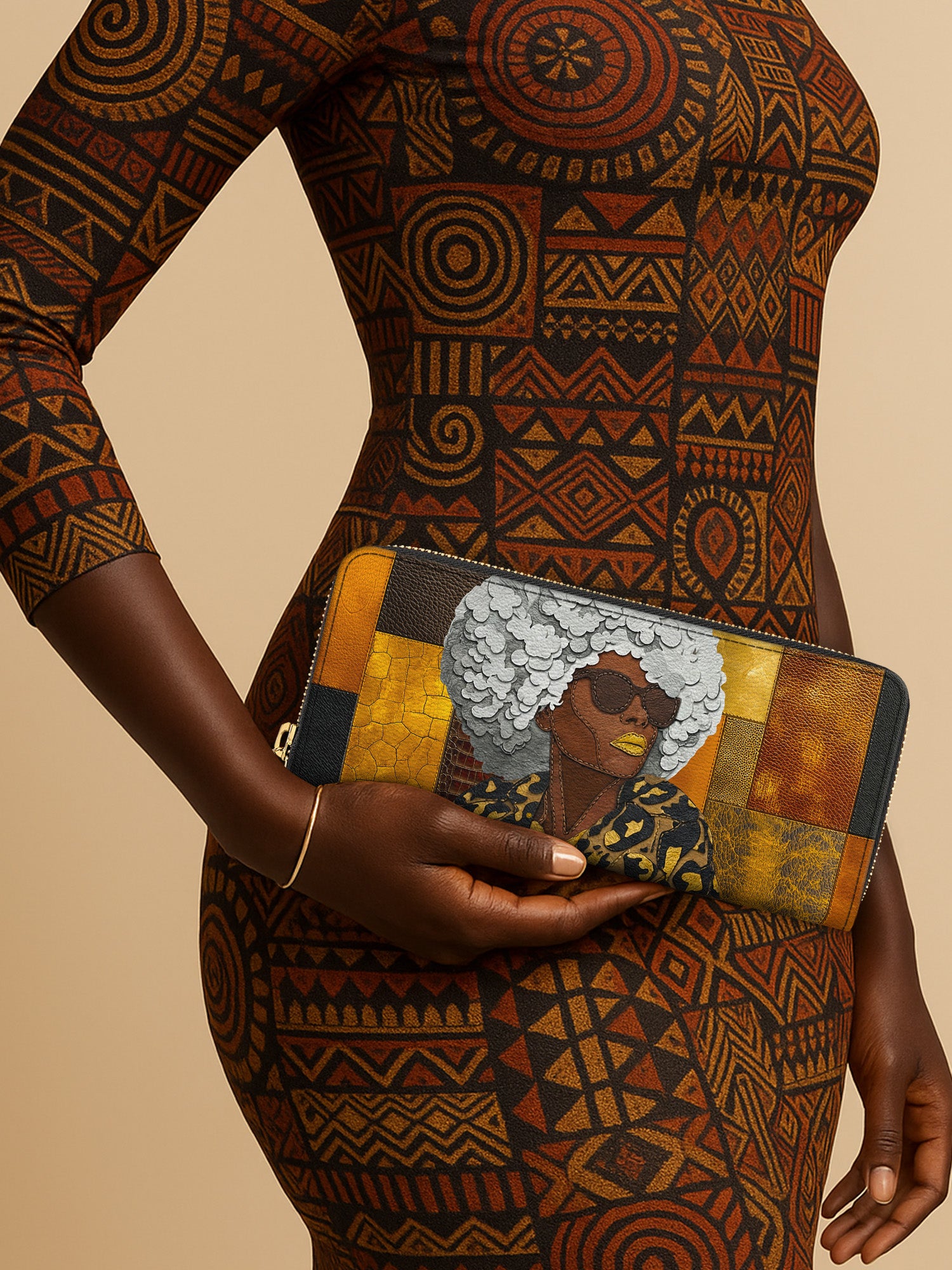 Golden Fierce Slimline Zippy Wallet QR0TV256
