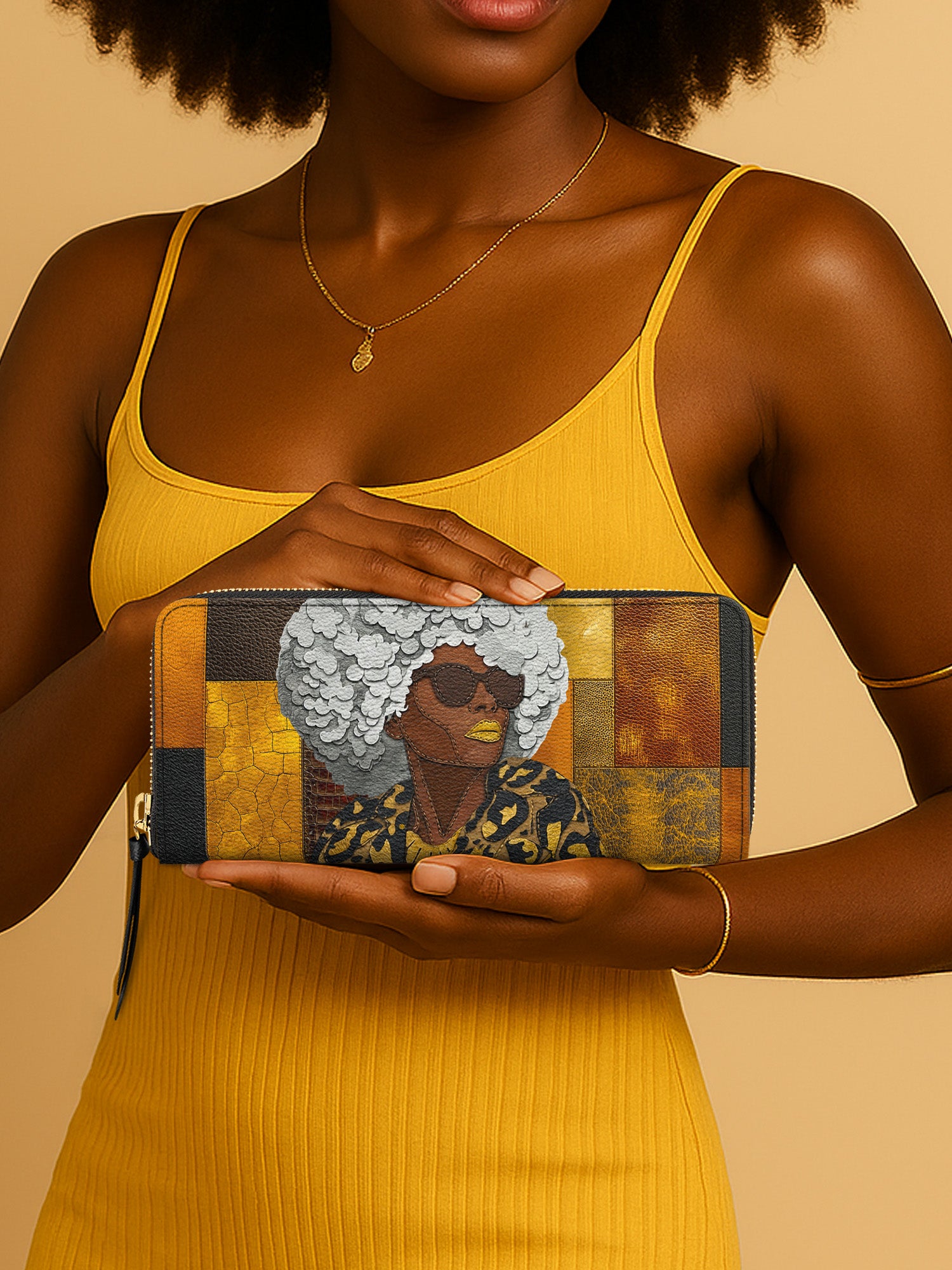Golden Fierce Slimline Zippy Wallet QR0TV256