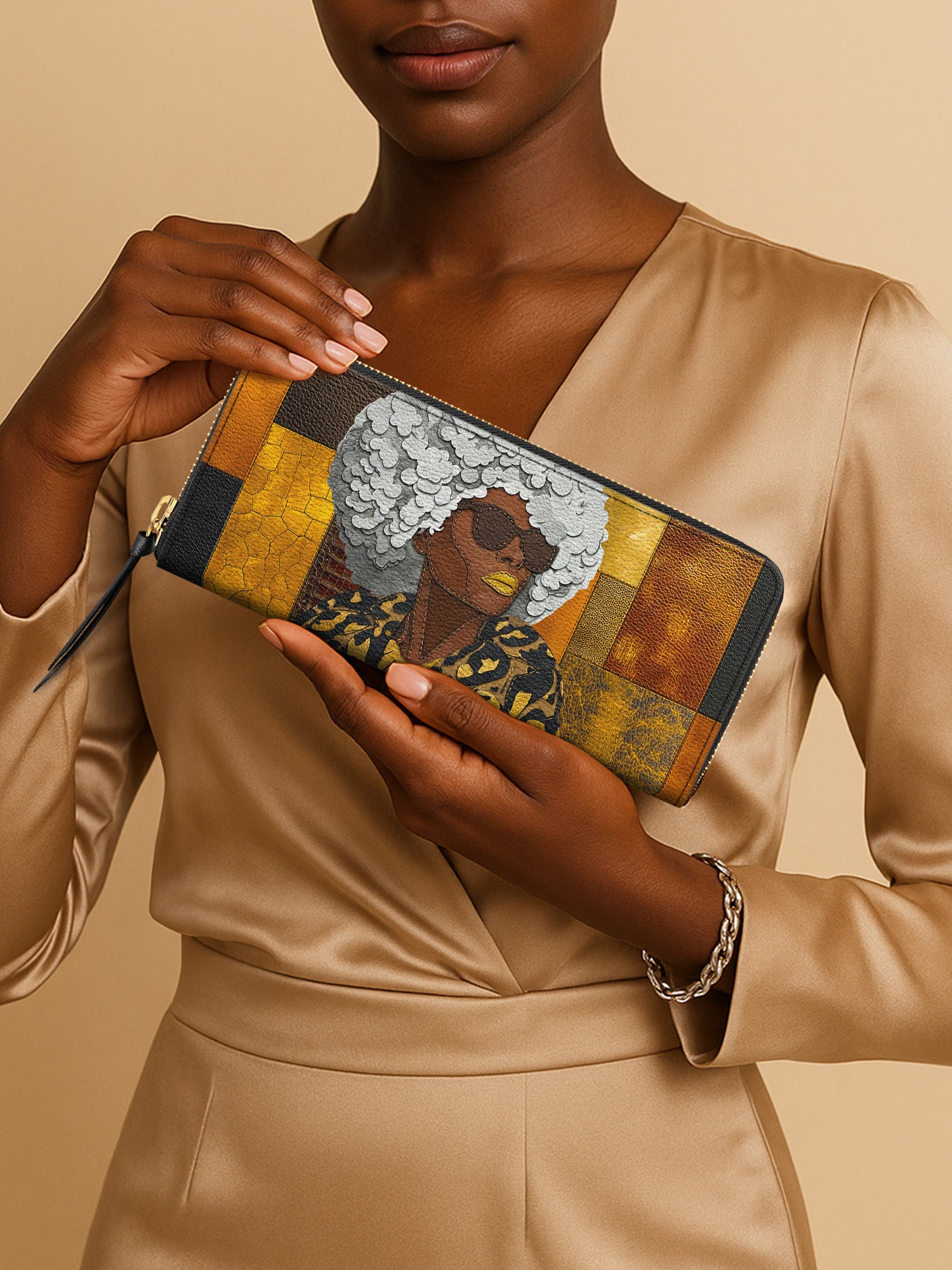 Golden Fierce Slimline Zippy Wallet QR0TV256