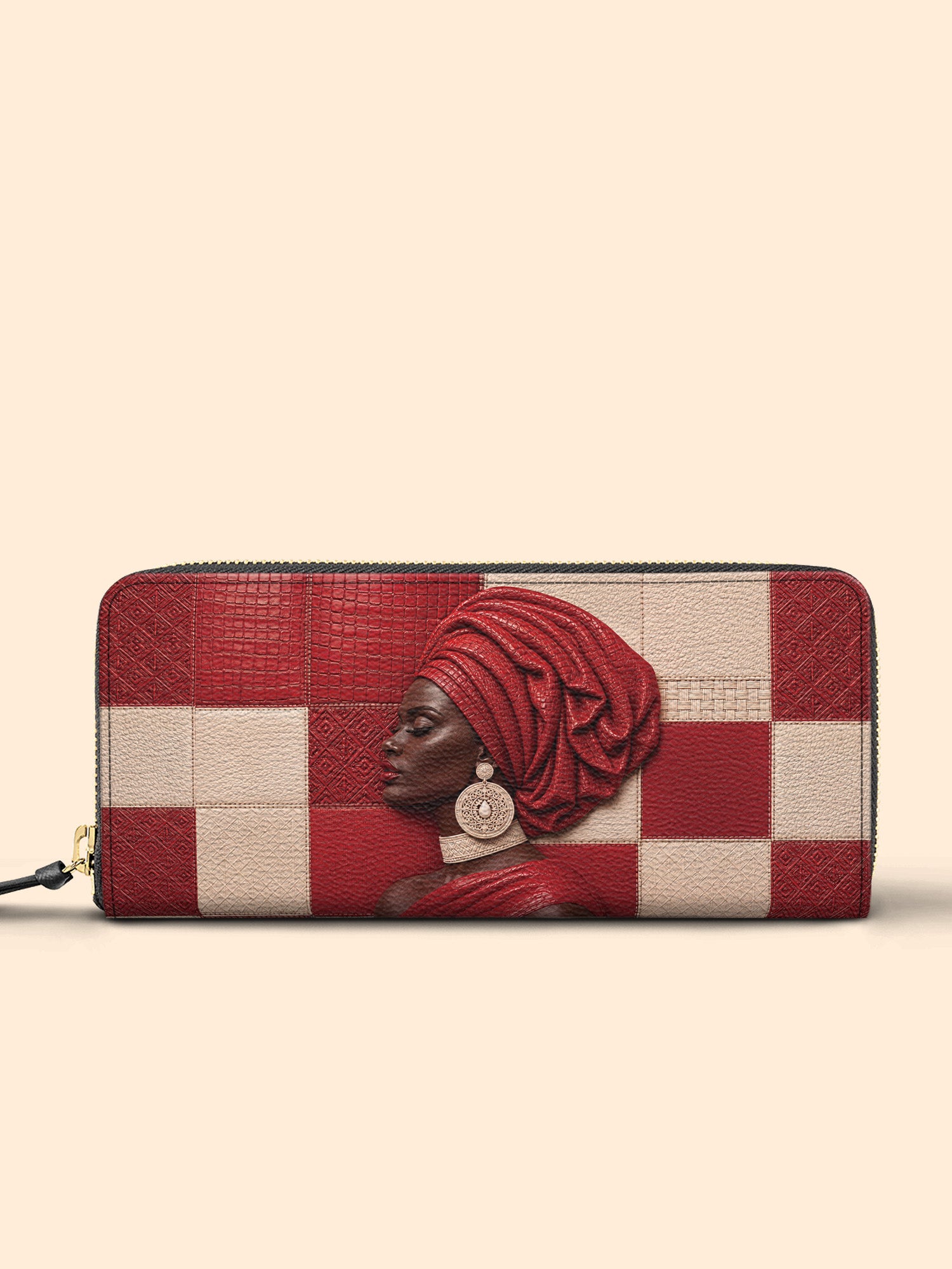 Draped in Crimson Slimline Zippy Wallet QR0XD500