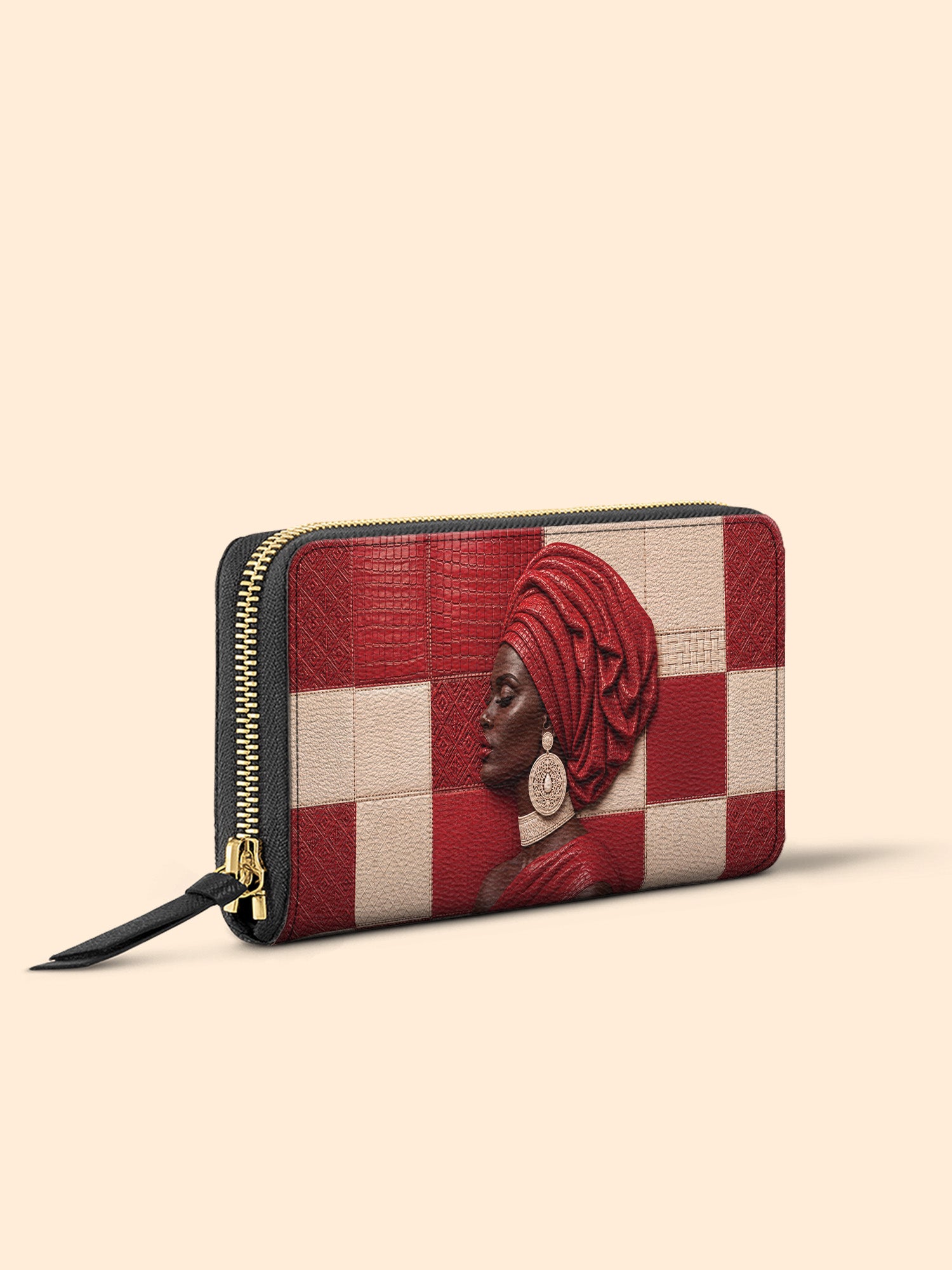 Draped in Crimson Slimline Zippy Wallet QR0XD500