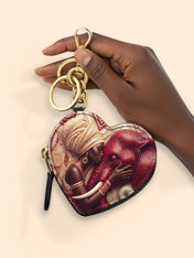 Walk in Strength Heart Coin Pouch Bag Charm QR0XD300