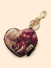 Walk in Strength Heart Coin Pouch Bag Charm QR0XD300