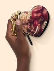 Walk in Strength Heart Coin Pouch Bag Charm QR0XD300