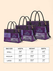 Purple Affirmations Premium Leather Handbag QR0XD1048