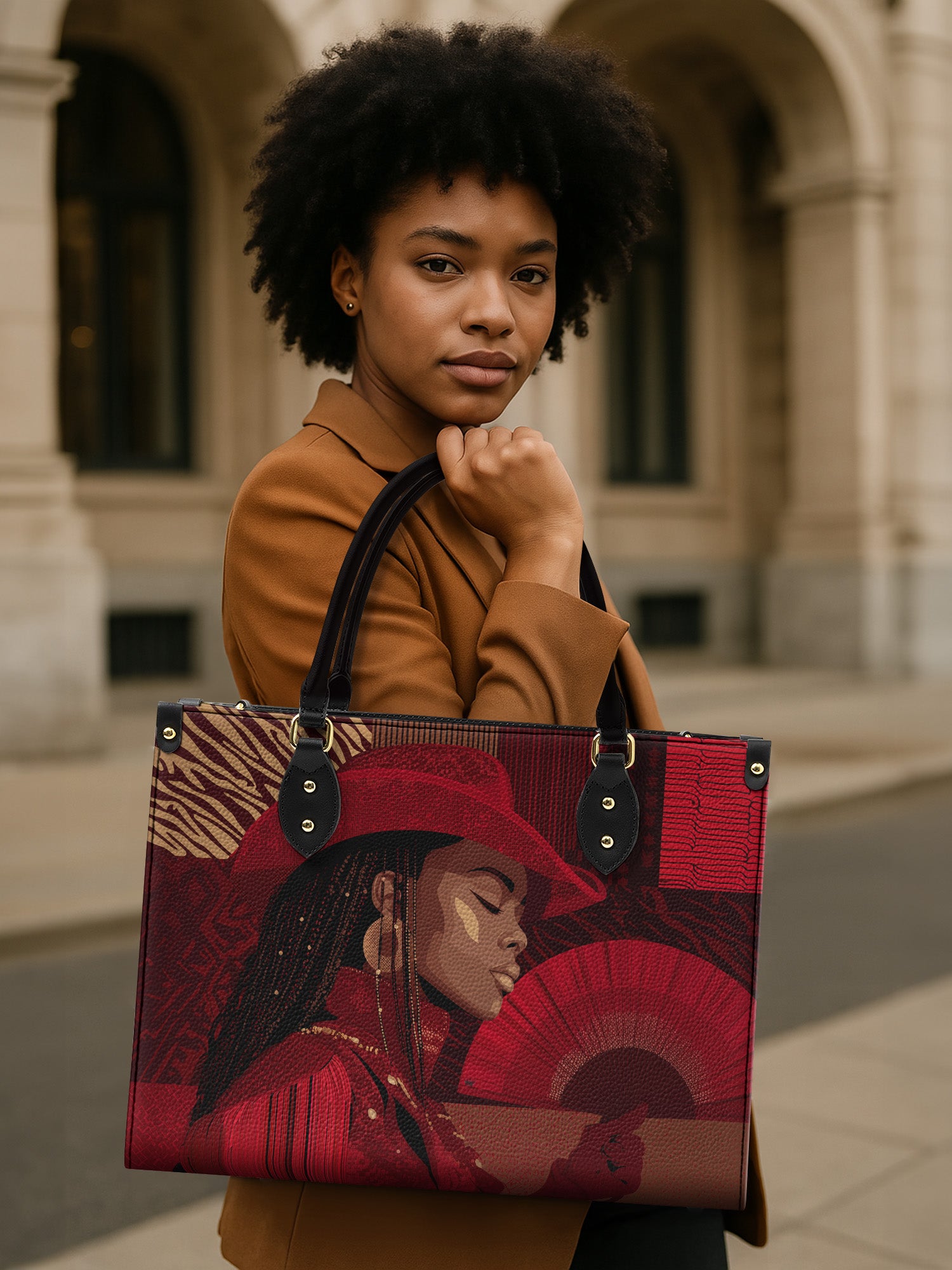 Dust Crowned Beauty Premium Leather Handbag QR0TD488