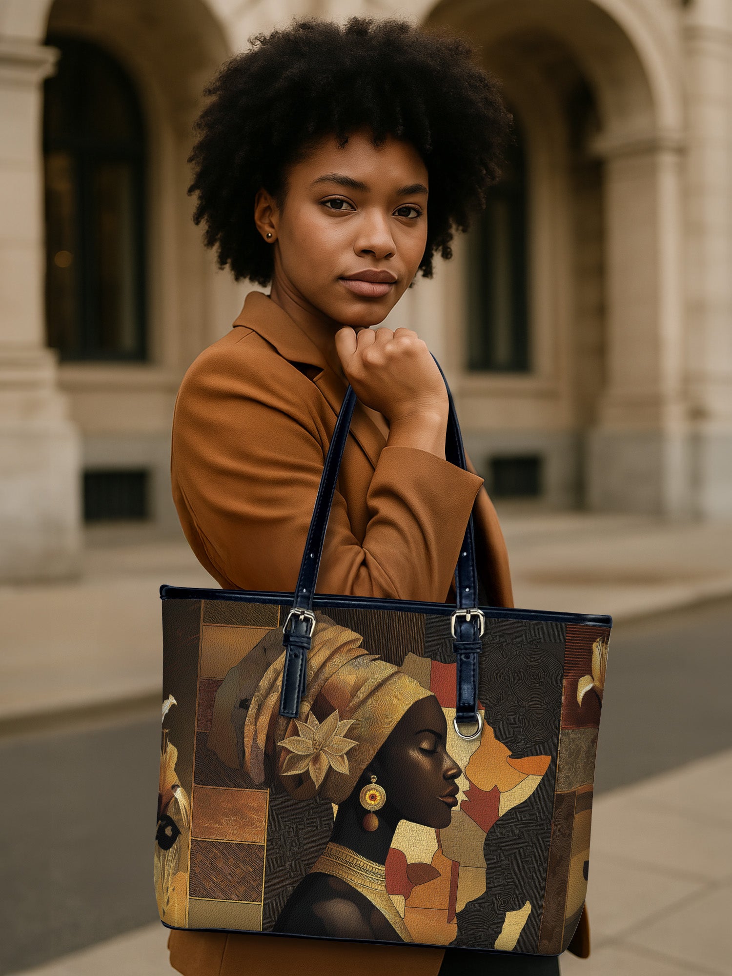 Scarlet Continent Leather Bucket Bag QR0XD785