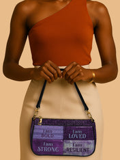Purple Affirmations Classic Zip Pochette QR0XD1048