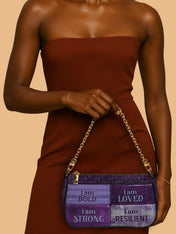 Purple Affirmations Classic Zip Pochette QR0XD1048