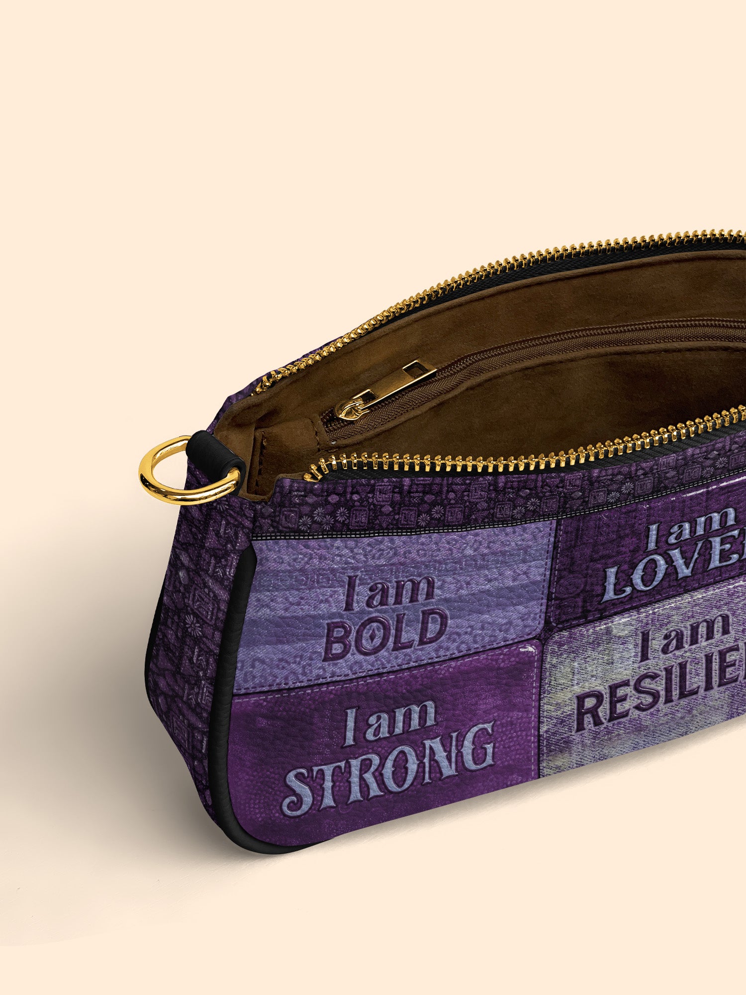 Purple Affirmations Classic Zip Pochette QR0XD1048