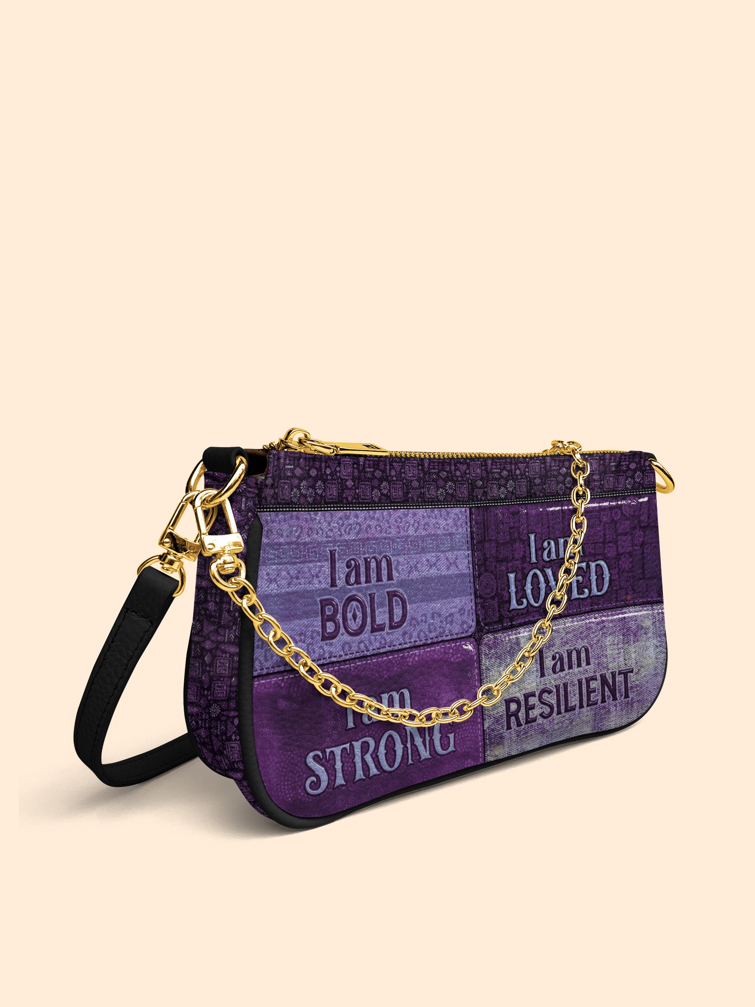 Purple Affirmations Classic Zip Pochette QR0XD1048