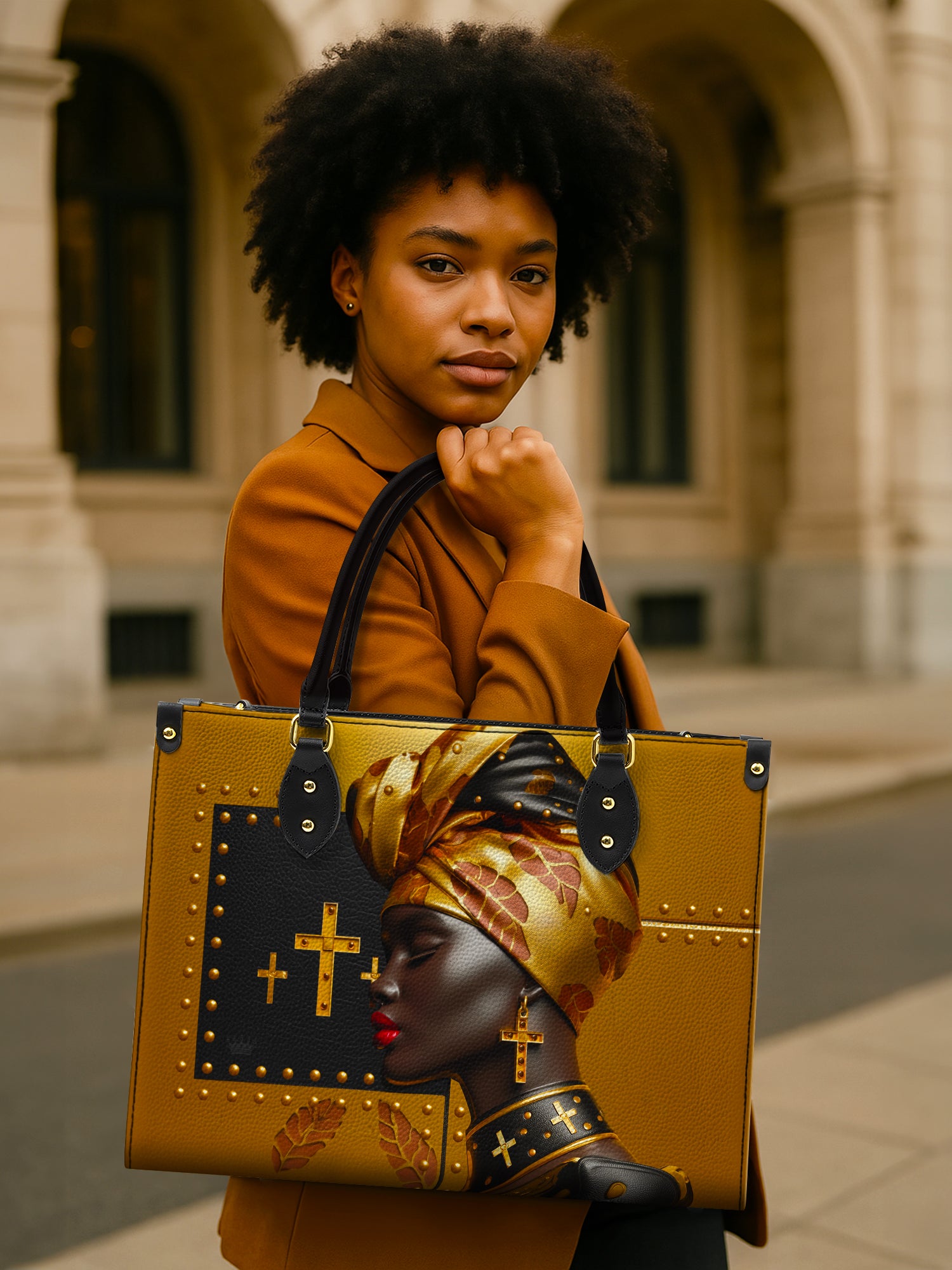 Faith Glow Premium Leather Handbag QR0TD557