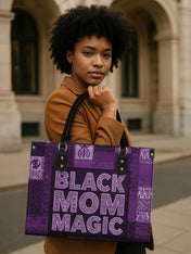 Black Mom Magic Amethyst Premium Leather Handbag QR0TD661