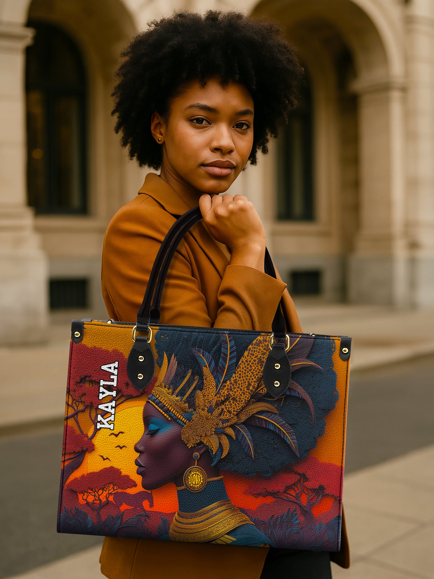 African Aspirations Premium Leather Handbag