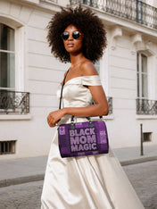 Black Mom Magic Amethyst Leather Boston Bag QR0TD661