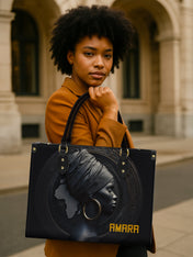 Pure Ebony Premium Leather Handbag