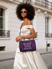 Magic Mama Amethyst Leather Boston Bag QR0TD662