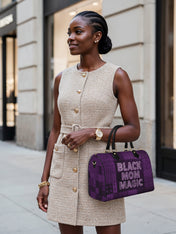 Magic Mama Amethyst Leather Boston Bag QR0TD662