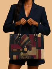 Regal Geometry Premium Leather Handbag QR0XD764