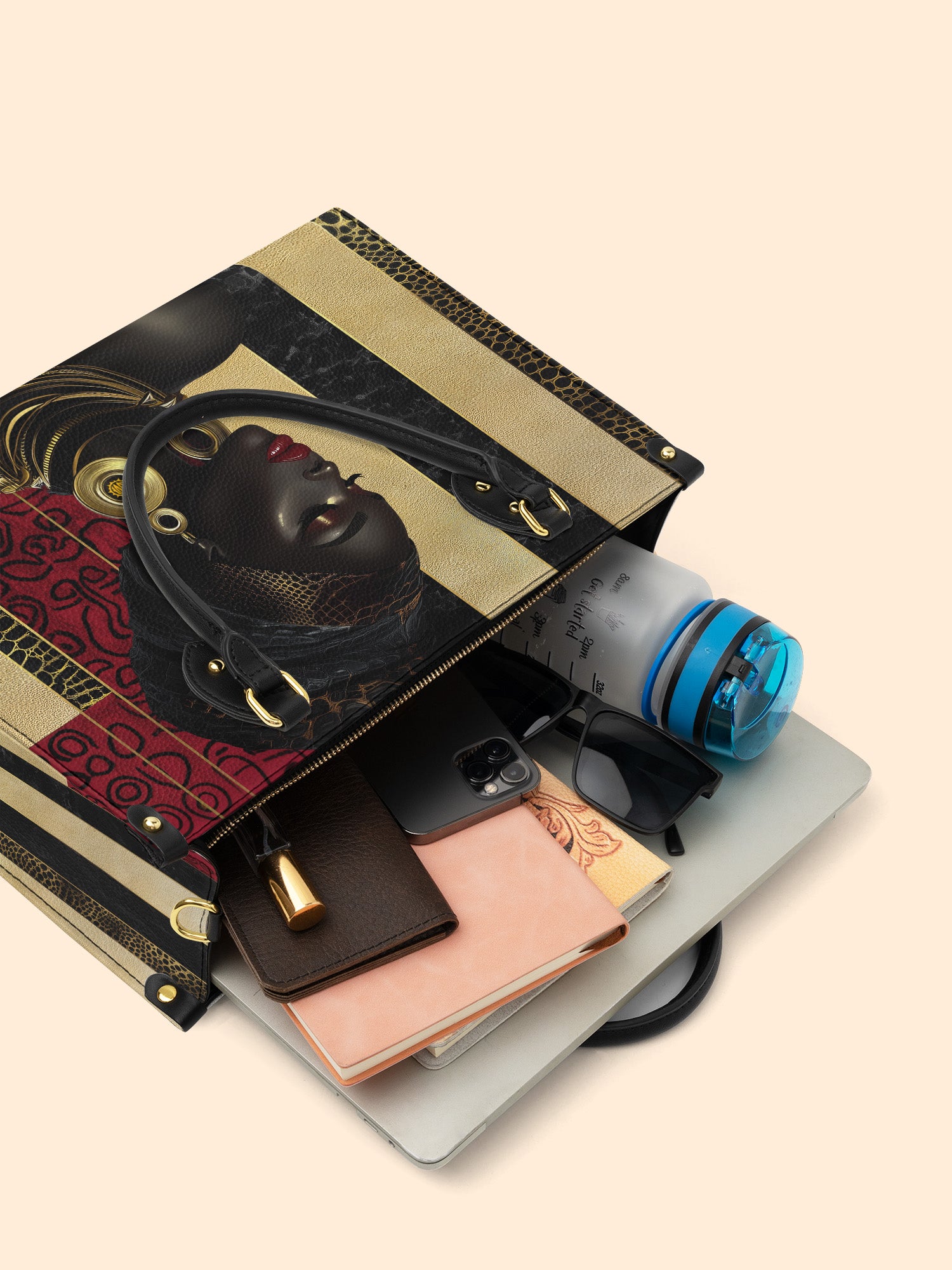 Gilded Silence Premium Leather Handbag QR0XD763