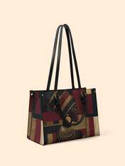 Regal Geometry Premium Leather Handbag QR0XD764