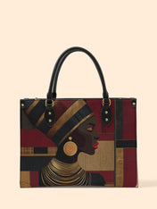 Regal Geometry Premium Leather Handbag QR0XD764