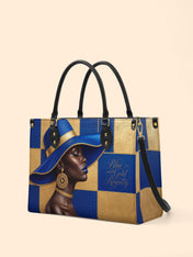 Sapphire Grace Premium Leather Handbag QR0HH217