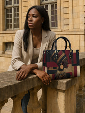 Regal Geometry Premium Leather Handbag QR0XD764