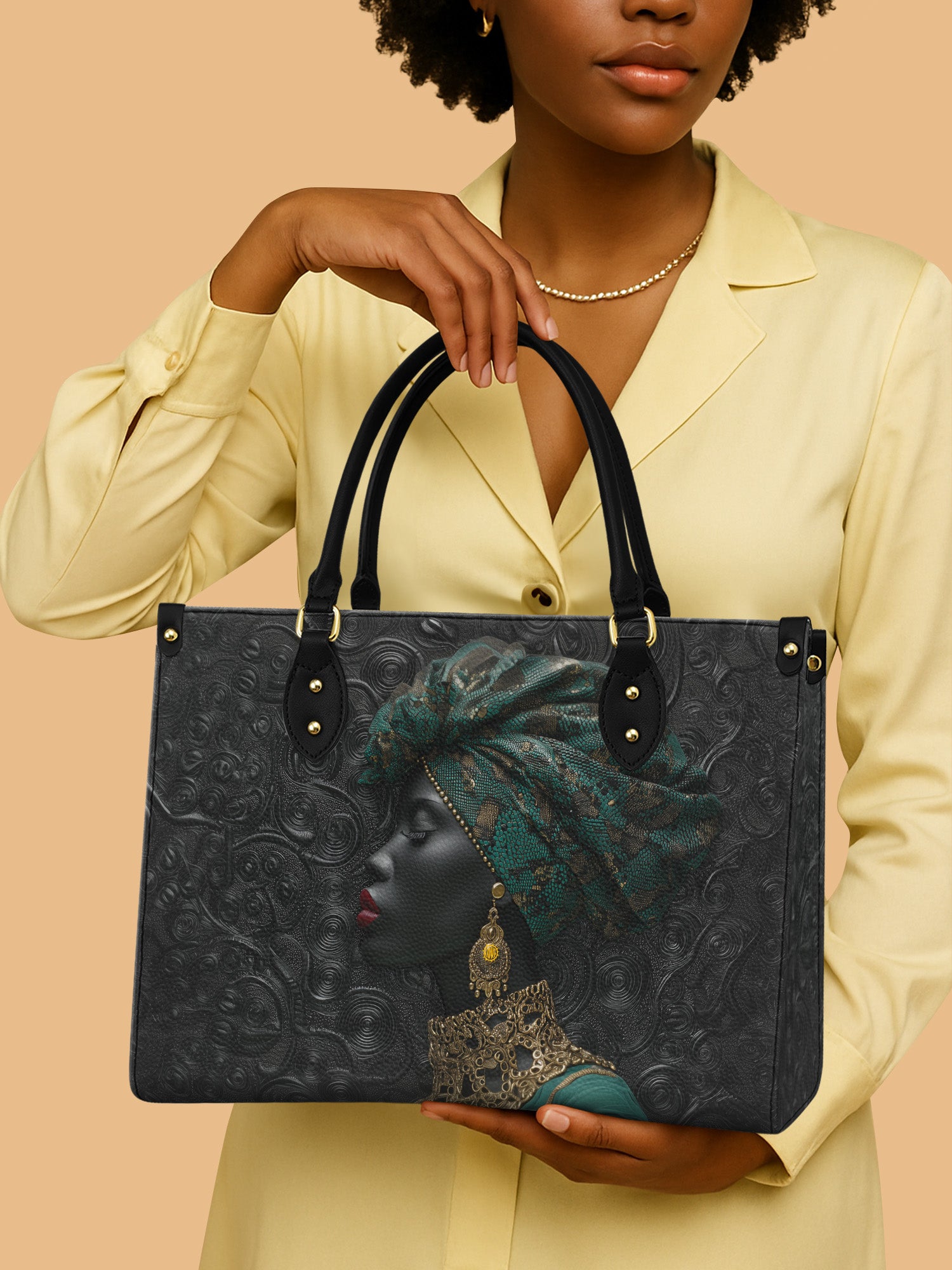 Emerald Grace Premium Leather Handbag QR0XD744