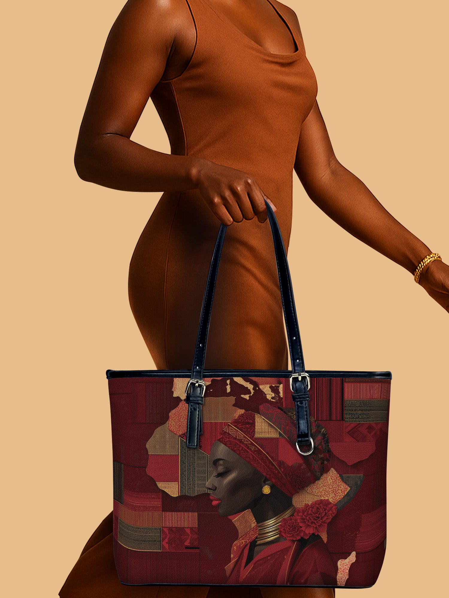 Amber Continent Leather Bucket Bag QR0XD784