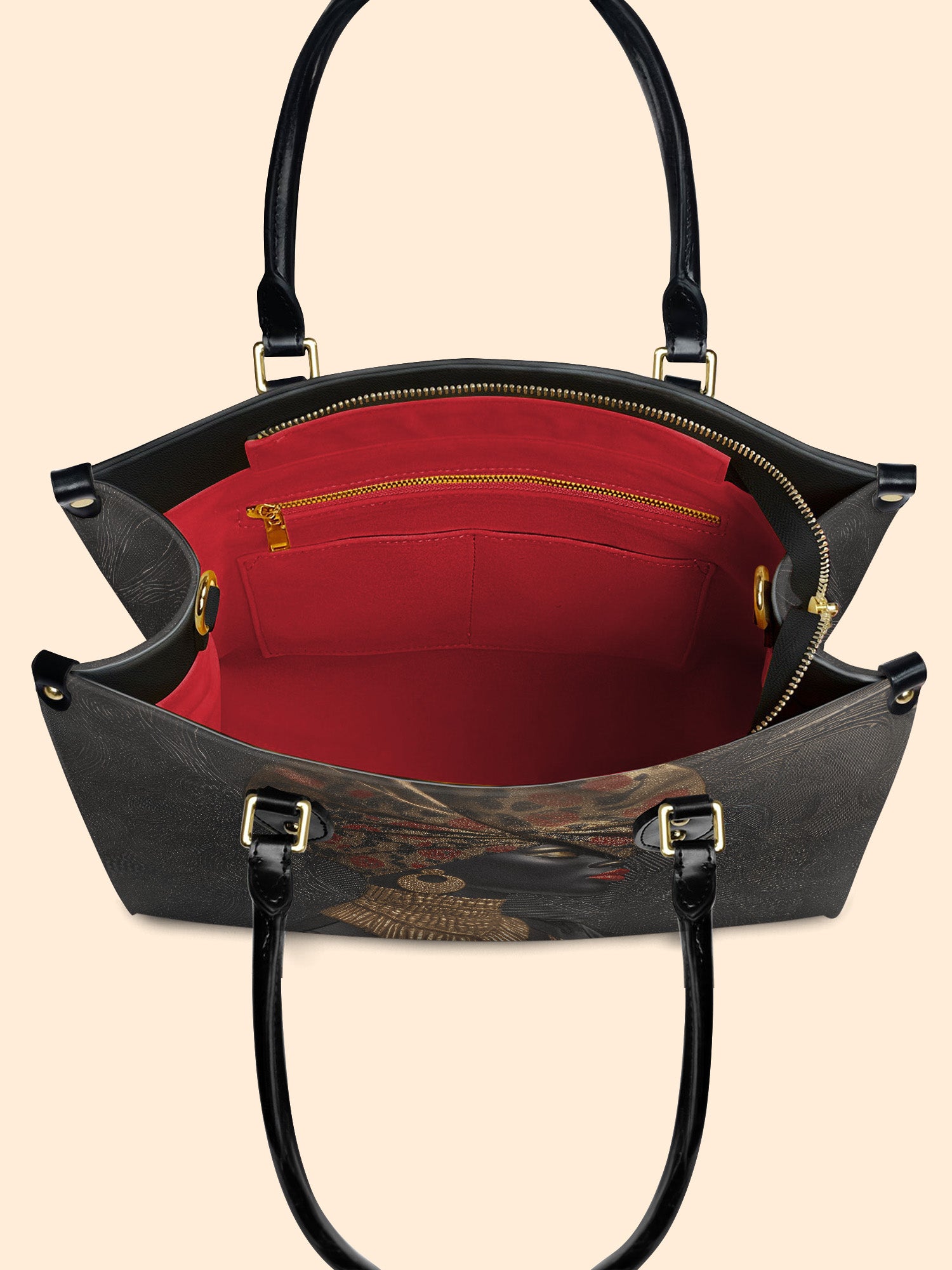 Golden Panthera Premium Leather Handbag QR0XD742