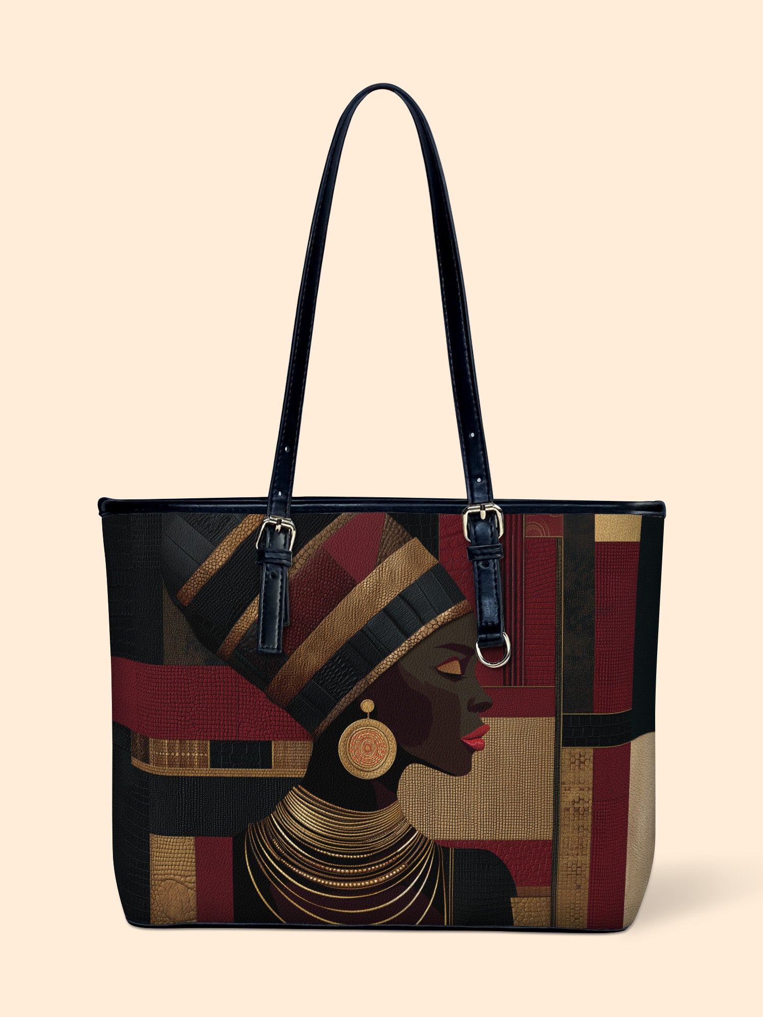 Regal Geometry Leather Bucket Bag QR0XD783