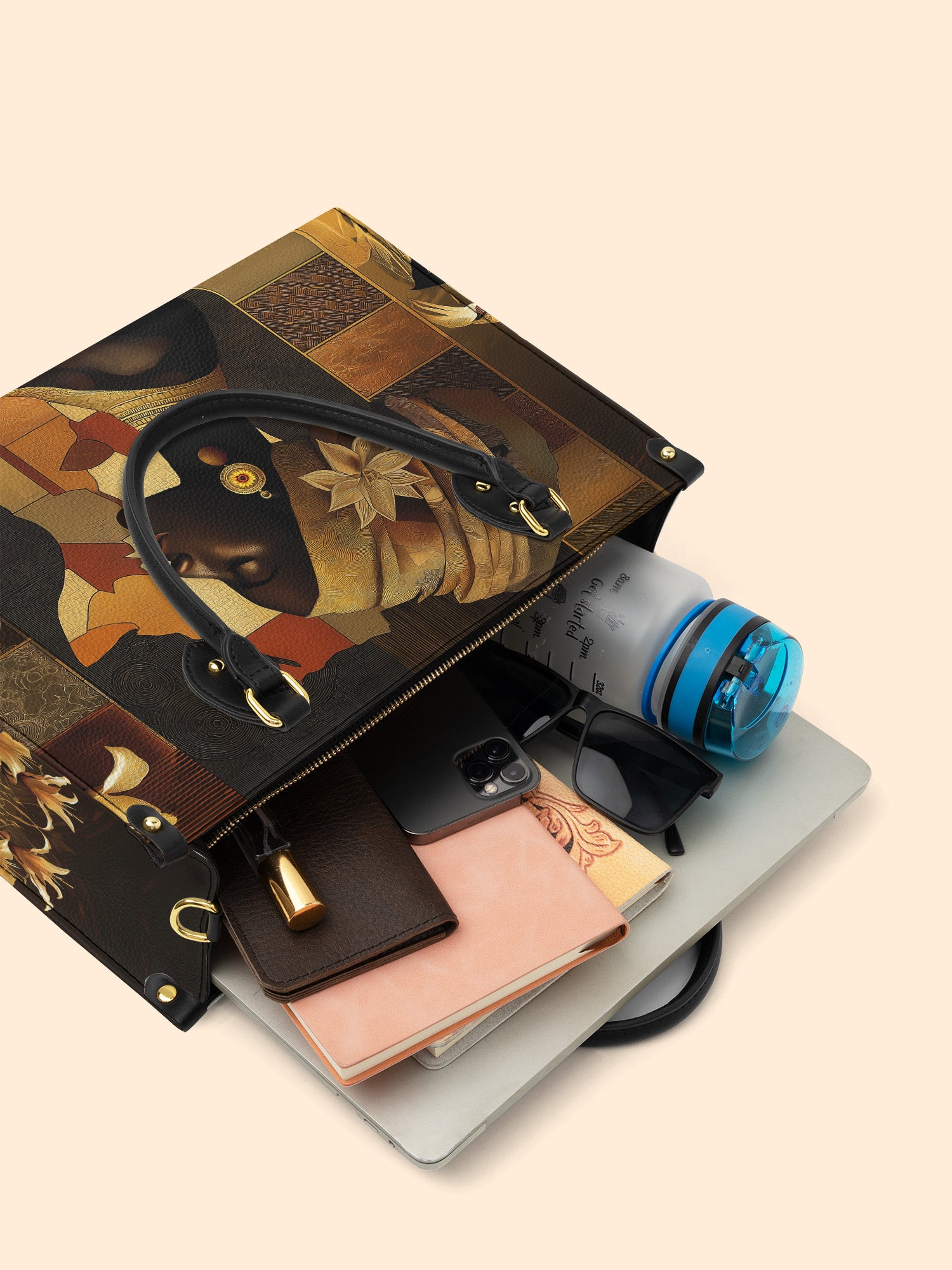 Scarlet Continent Premium Leather Handbag QR0XD766