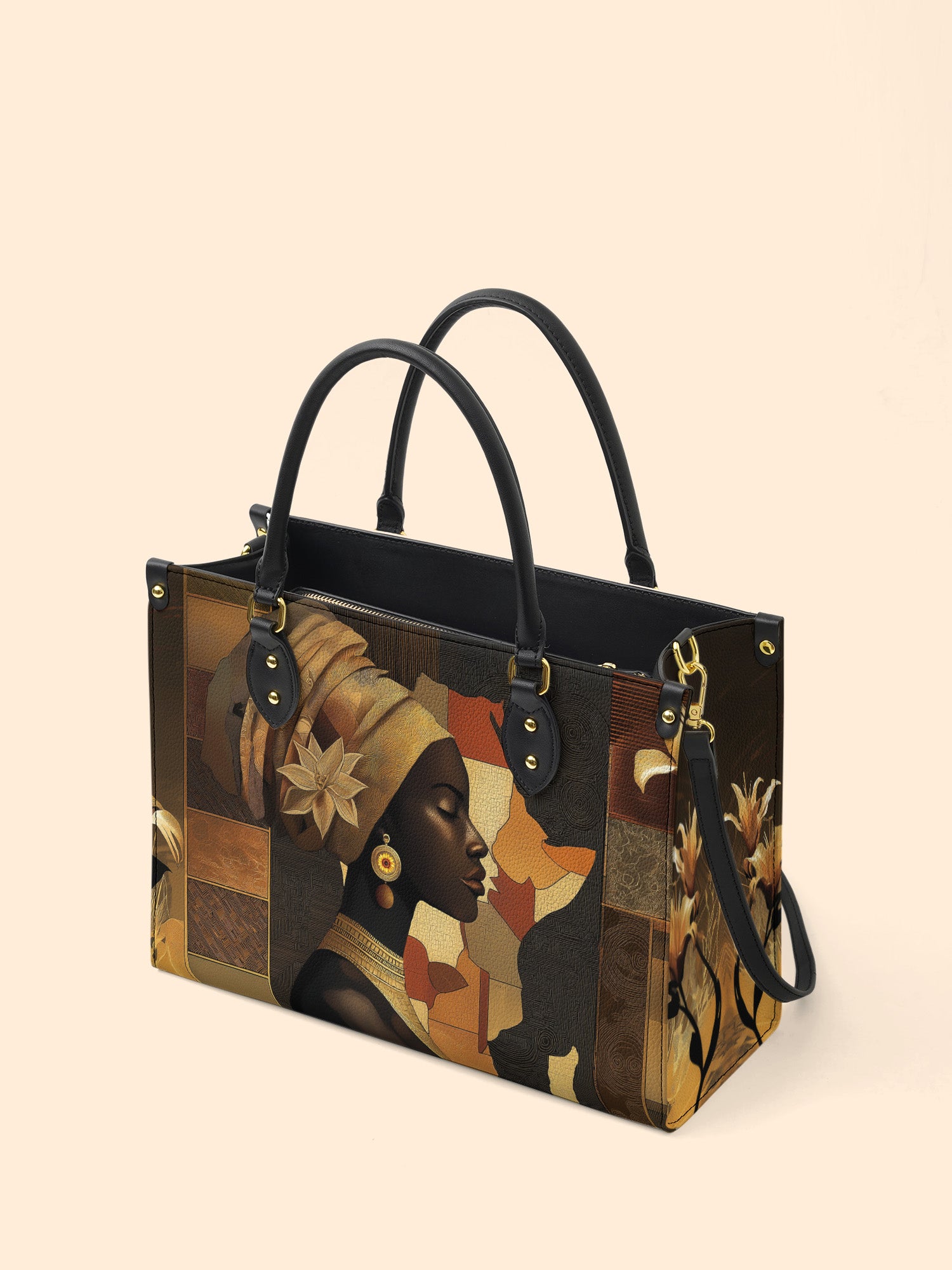 Scarlet Continent Premium Leather Handbag QR0XD766