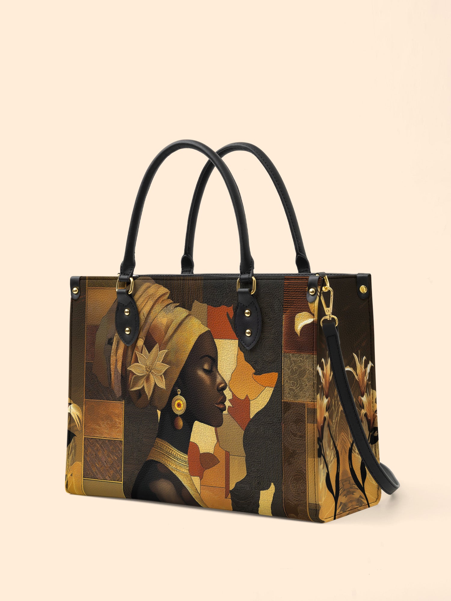 Scarlet Continent Premium Leather Handbag QR0XD766