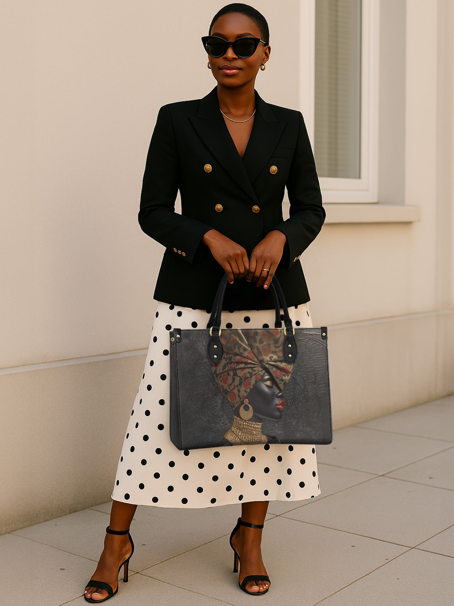 Golden Panthera Premium Leather Handbag QR0XD742